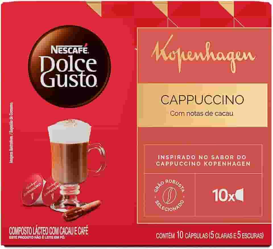 Cappuccino em Cápsula Kopenhagen Nescafé Dolce Gusto Caixa 135g 10 Unidades
