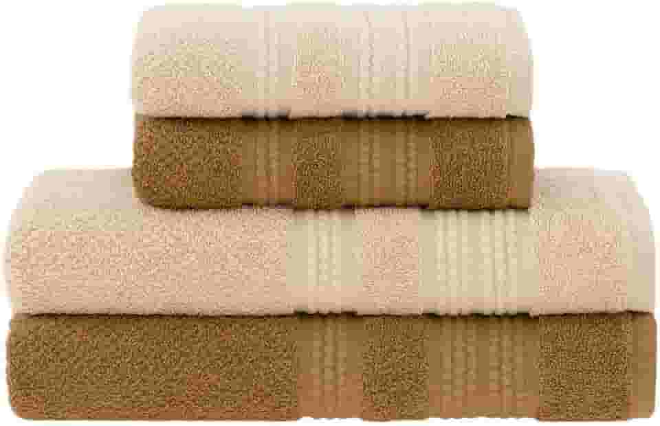 Jogo de Toalhas Buddemeyer Frape Dots Banho Bege/Caramelo 4 peças