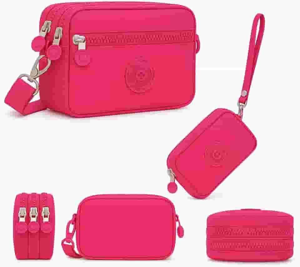 Bolsa Carteira Feminina com Al?a, Pequena, Multi-compartimentos