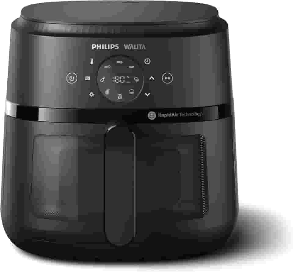Fritadeira Airfryer Digital Série 2000 XL, Philips Walita, 6,2 litros, Tecnologia RapidAir, Preta, 2 anos de garantia, 220v, 1700W - NA230/09