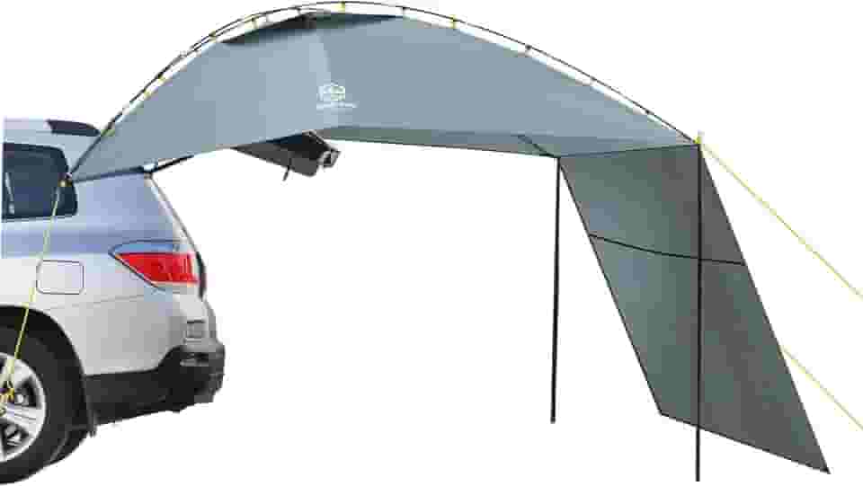 Coastrail Outdoor Toldo de carro com parede lateral, barraca traseira de carro, abrigo portátil de acampamento para barracas de acampamento, abrigo solar para prender ao caminhão, furgão, Jeep