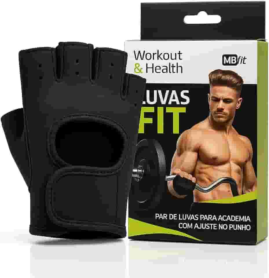 Luva Academia Preta Tamanho Único - Antiderrapante Confortável Com Ajuste No Punho Para Treino E Musculação