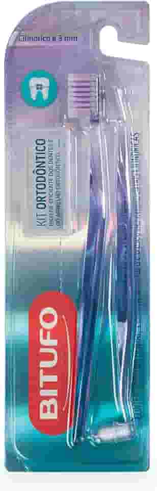 Kit Escovas Ortodônticas Bitufo: 1 Class Orto, 1 Intertufo e 6 Interdentais Cônicas 3 a 6, 2 milímetros, Bitufo