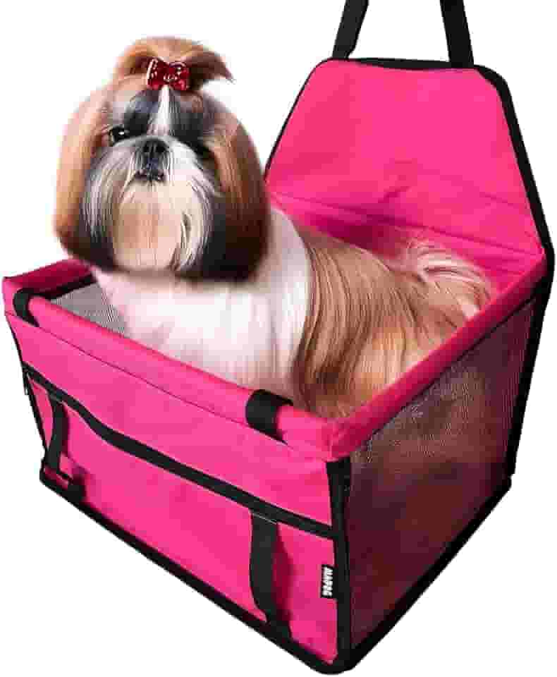 Assento Cadeirinha Pet Banco Carro Cachorro 12kg MADOG Rosa