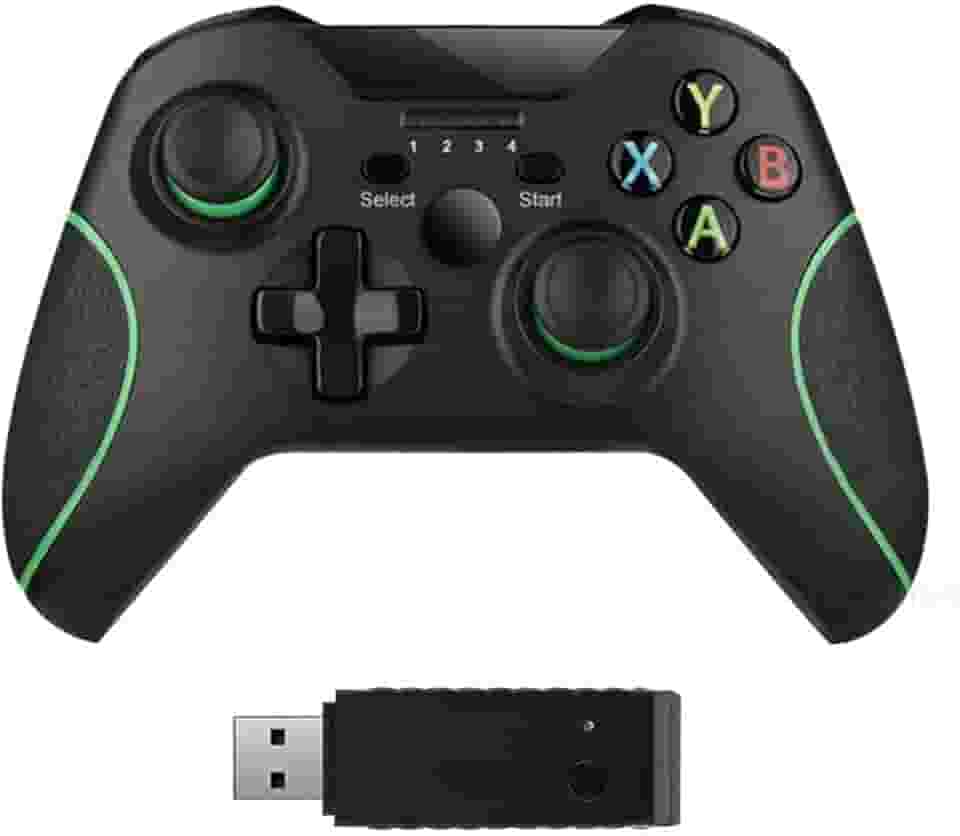 xuelili Controles sem fio para Xbox One, gamepad sem fio para PC com adaptador sem fio de 2,4 GHz, compatível com Xbox One / One S / One X / P3 Host / Windows 7/8/10