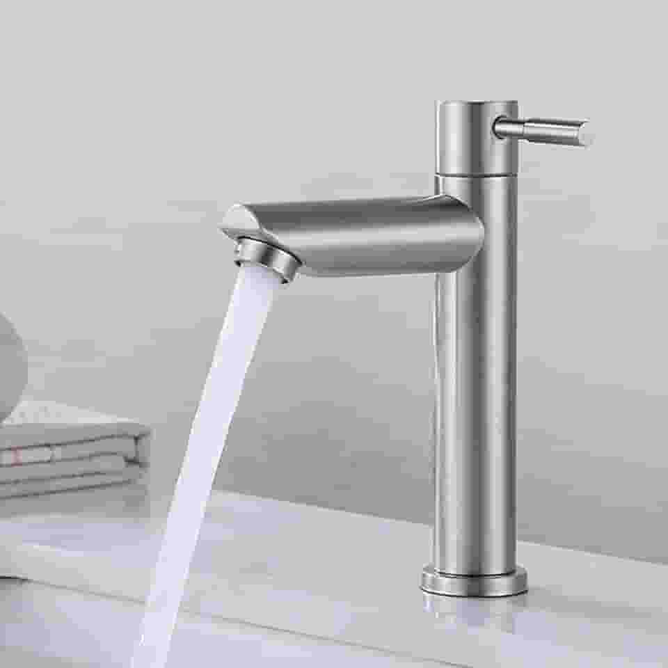 Torneira Bancada Pia Banheiro Inox Premium 1/4 de Volta – Design Moderno, Alta Durabilidade e Instalação Simples