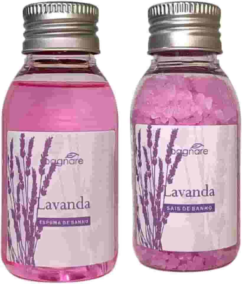 Kit 1 Sais De Banho 1 Espuma Para Banheira Lavanda Hidro Ofurô 60ml