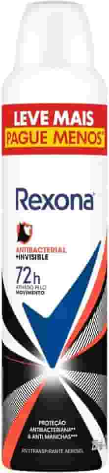 Rexona Antitranspirante Aerossol Antibacterial E Invisible 250Ml Leve Mais Pague Menos (A Embalagem Pode Variar)