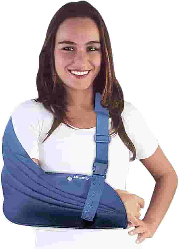 Tipoia Velpeau Bilateral Imobilizador Estofado para Membro Superior, SalvaPé, Azul, M