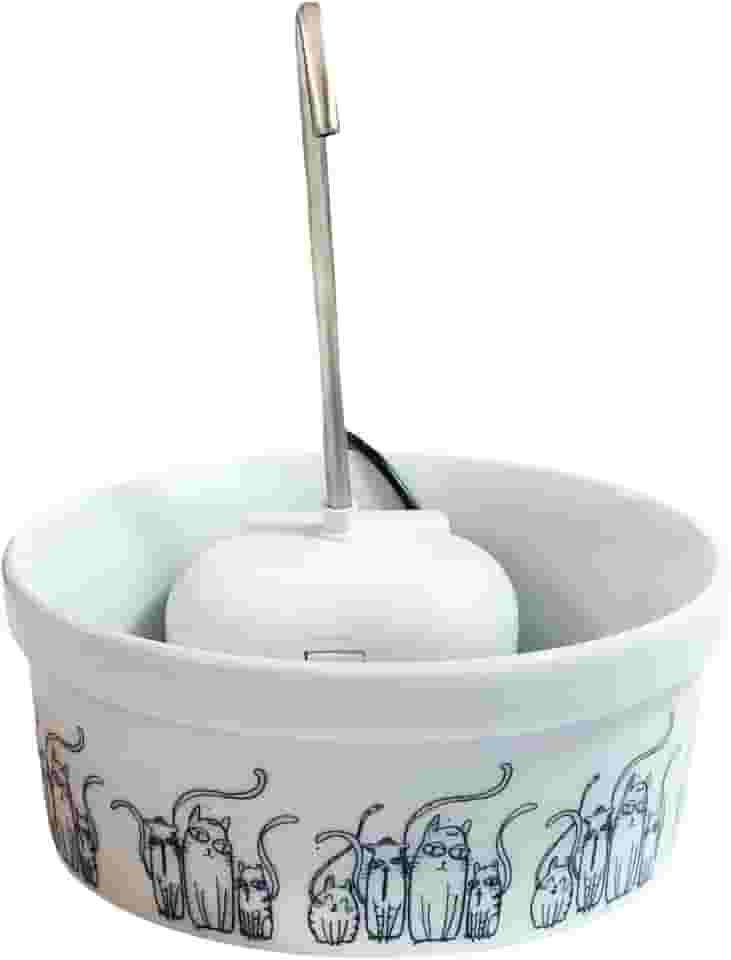 Bebedouro fonte para gatos com pote em porcelana