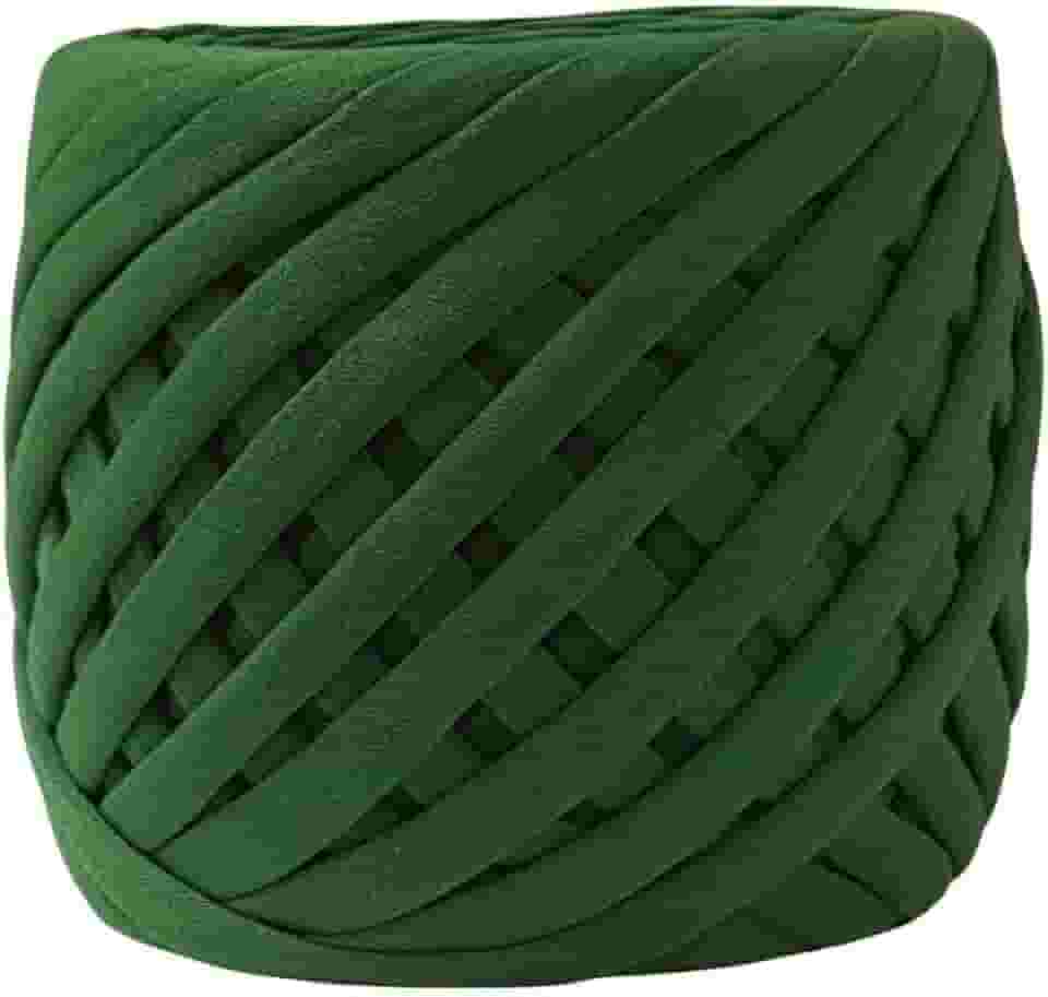 Fio de Malha Dalia Premium 500g – Espessura 33mm, Anti-Pilling, para Crochê, Tricô e Bolsas Artesanais (7002-Verde Bandeira)