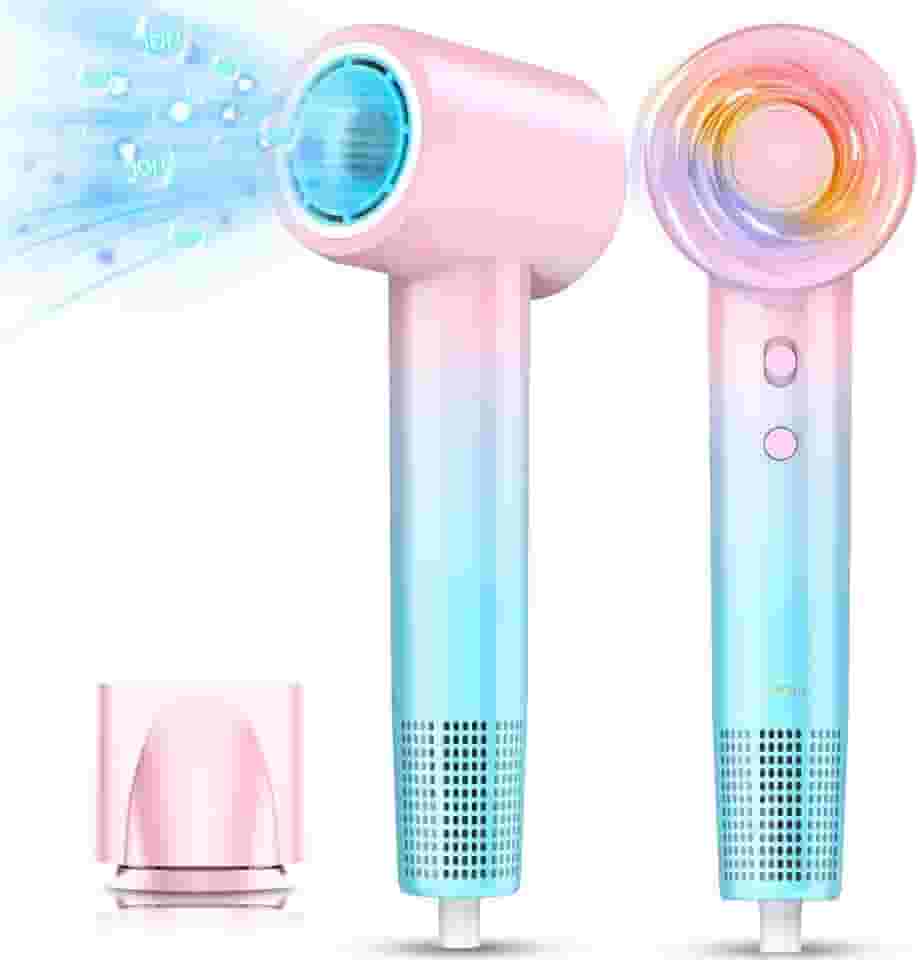 DORISILK Secador de cabelo iônico 110.000 RPM de alta velocidade, secadores profissionais para salão de beleza, secadores de cabelo portáteis leves com bocal, seleção quente e fria, presente para