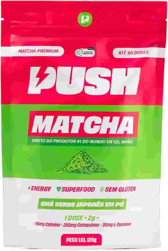 Push Matcha - 15 doses [30g] | Pó de Chá Verde Matcha Premium | Foco, Antioxidante e Energia Prolongada | café com leite, smoothie, receita | Colheita Japonesa