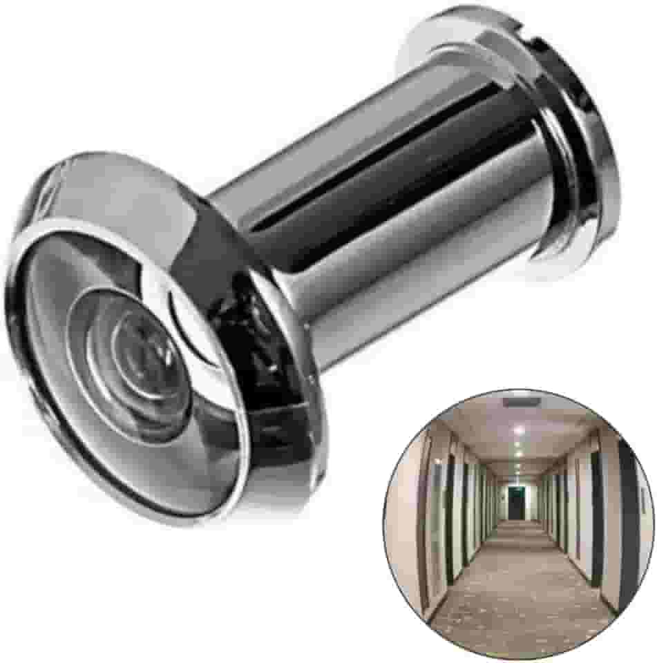 Visor Olho Mágico para Porta Portão de 35 a 52mm Espessura Cromado