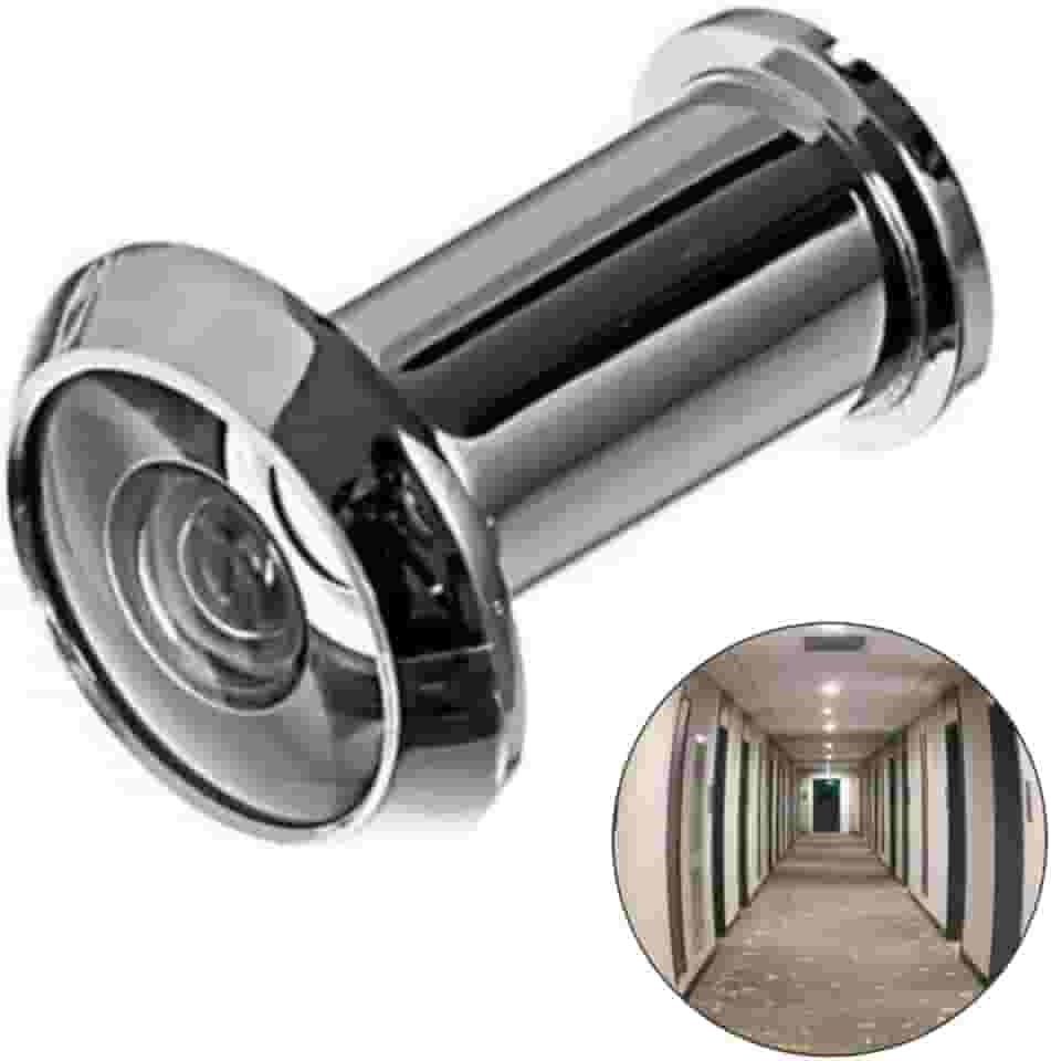 Visor Olho Mágico para Porta Portão de 35 a 52mm Espessura Cromado