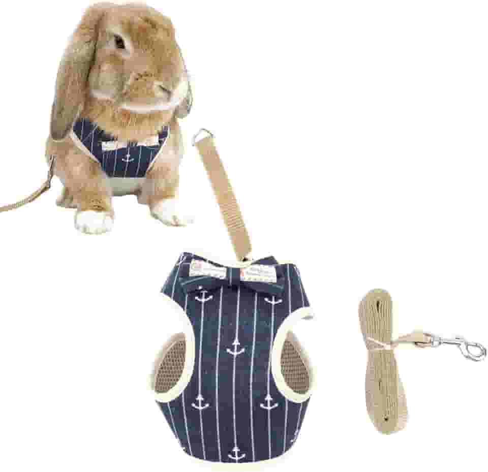 Arneses para gatos, arnês e coleira para cães, peitoral de coelho com fivela ajustável confortável para animais de estimação e gatos pequenos (azul-marinho, PP)