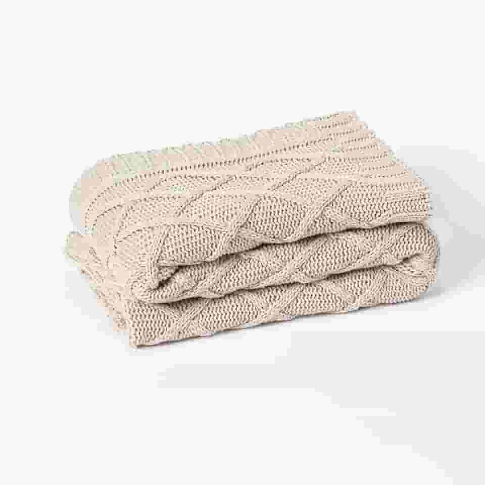 Peseira Manta Sofa Sala Cama King Tricot 260x60cm Trico Paris