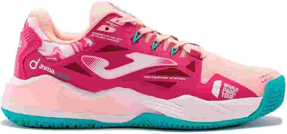 Tênis de padel feminino Slam Lady, World Padel Tour Clay – Confortável, leve para treinamento e competição, rosa, 35