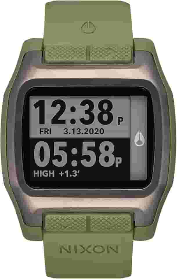 High Tide A1308 - Relógio digital para homens e mulheres - resistente à água para surfe, mergulho, pesca - Relógios masculinos para esportes aquáticos - Face personalizável de 44 mm, pulseira de