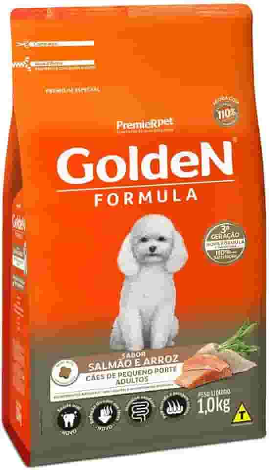 Ração Golden Fórmula Mini Bits Para Cães Adultos De Pequeno Porte Sabor Salmão E Arroz, 3Kg Premier Pet Para Todas Pequeno Adulto,