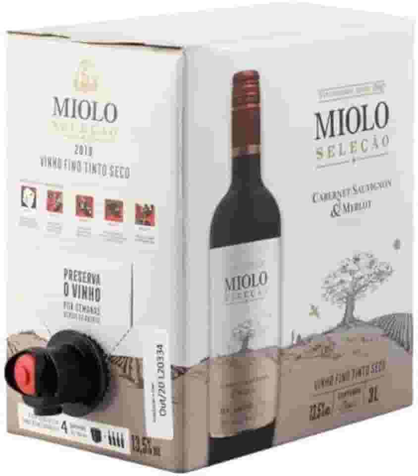 VINHO MIOLO SELECAO TINTO SECO CABERNET/MERLOT BIB 3 X 3 LTS