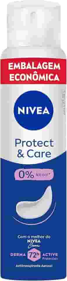 NIVEA Desodorante Aerossol Protect & Care 200ml - O equilíbrio perfeito entre proteção e cuidado para as suas axilas