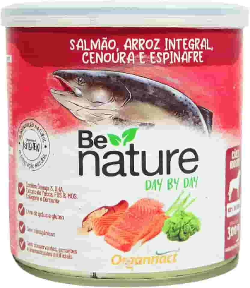 Be Nature Alimento Úmido Natural Para Cães Idosos Organnact Lata Patê De Salmão 300G