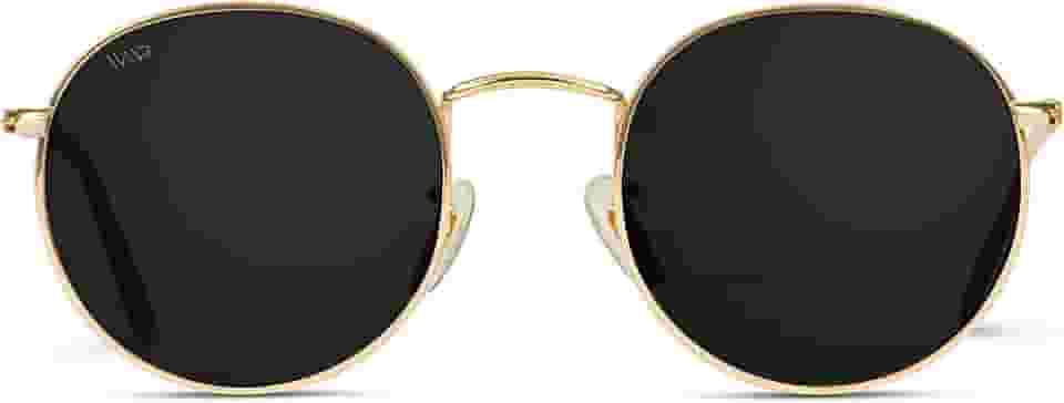 Óculos de sol redondos modernos com lentes refletivas, elegantes e funcionais para uso diário