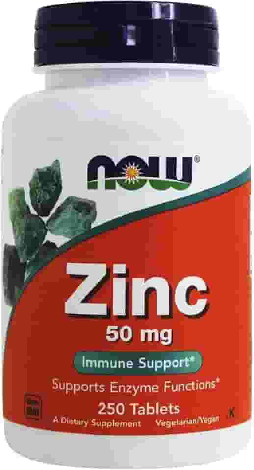 Gluconato de Zinco 50 mg Now Foods 250 Tabletes