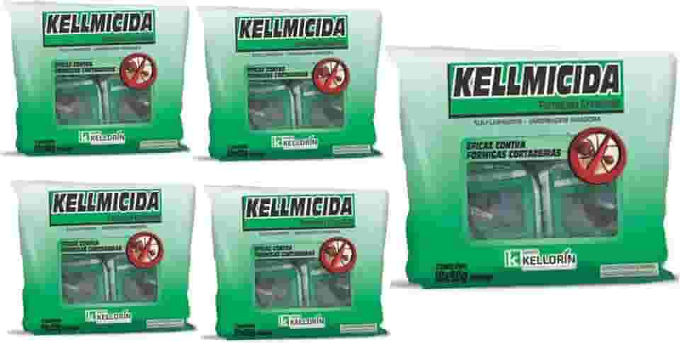 5 Pacotes Kellmicida Isca Granulada Para Formigas Cortadeiras Fomicida Kelldrin 10x50g (2,5kg)