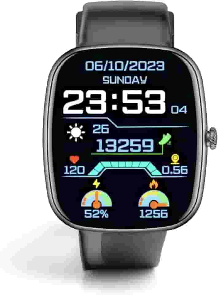 Smartwatch Easy Unissex À Prova D'água, 100 Modos Esporte, Monitoramento de Atividades, Notificações, Chamadas, Bateria Longa Duração, Aplicativo de esportes (Preto)