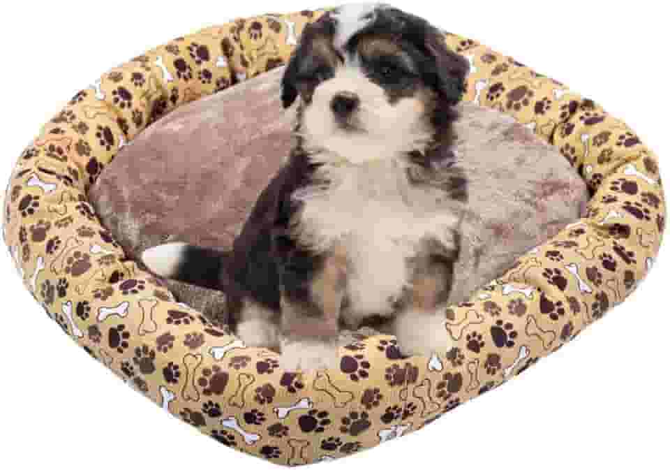 Caminha Pet P - Cama pet PEQUENA - FUNDO IMPERMEAVEL E COM ZIPER (BEGE, P - 45x45cm)