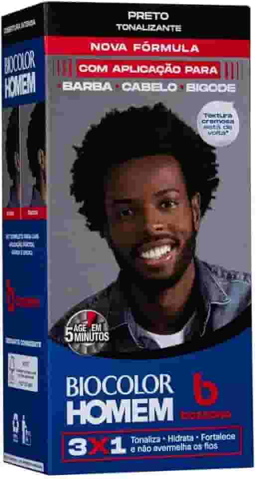 Biocolor Homem Tonalizante De Cabelo Masculino Bozzano Preto