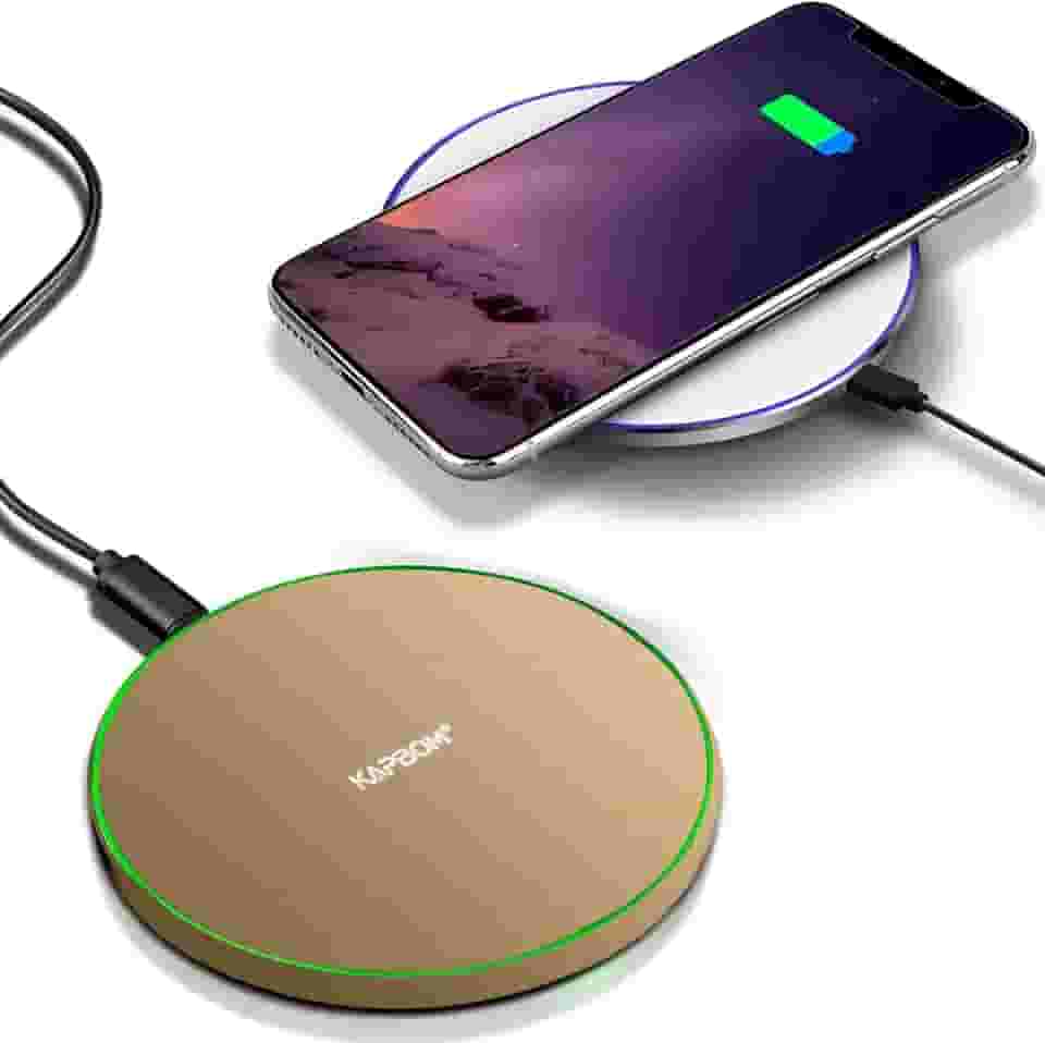 Carregador Rápido sem fio 15W compatí vel com iPhone 16 15 14 13 12 11 Pro Max/Mini/Plus/XR/X/8, Max Fast Wireless Pad Mat para Samsung Galaxy S23/S22/S21/S20/S10 Amarelo