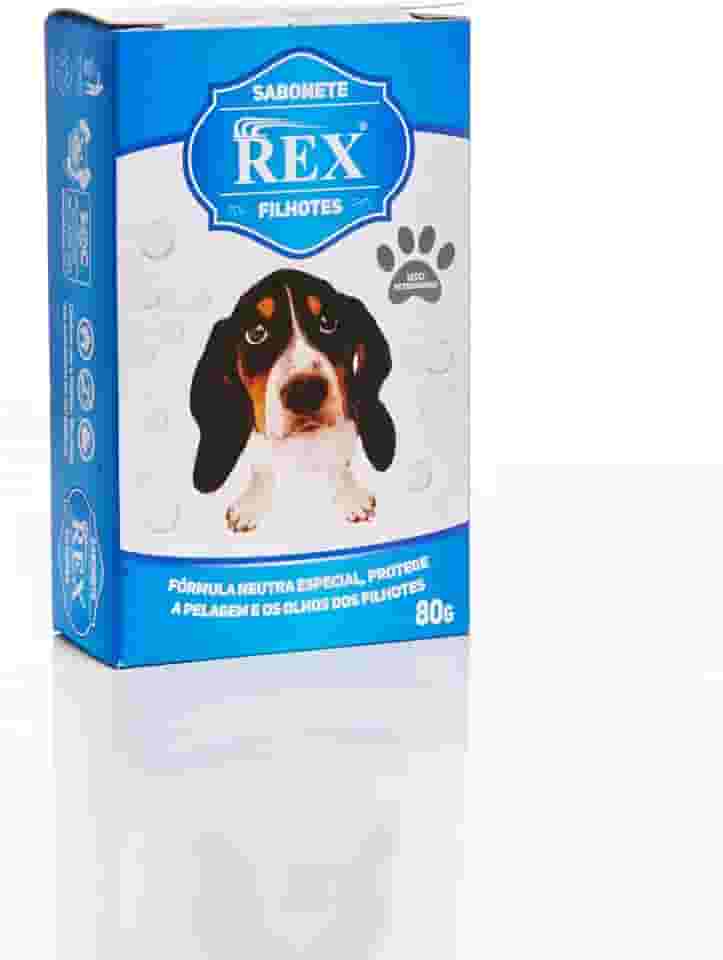 Rex Sabonete para Filhotes de Cachorro, Fórmula Neutra Especial, 80g