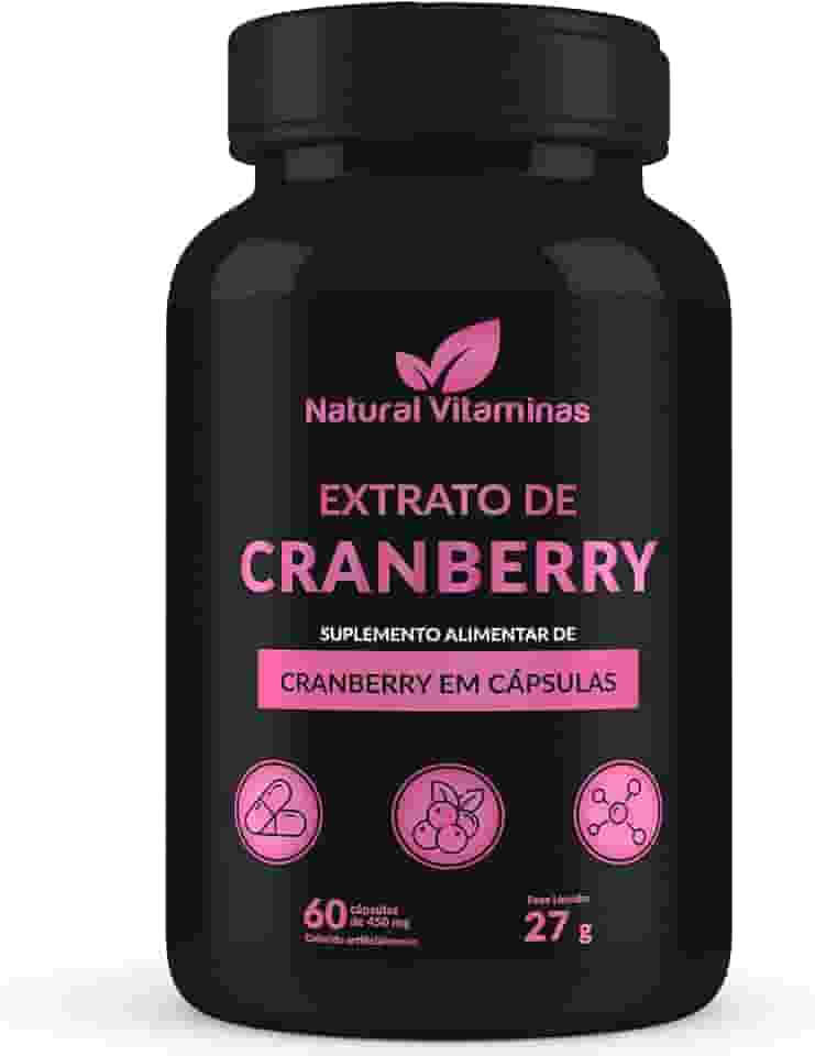 Extrato de Cranberry- 1 Pote com 60 Cápsulas de 450mg