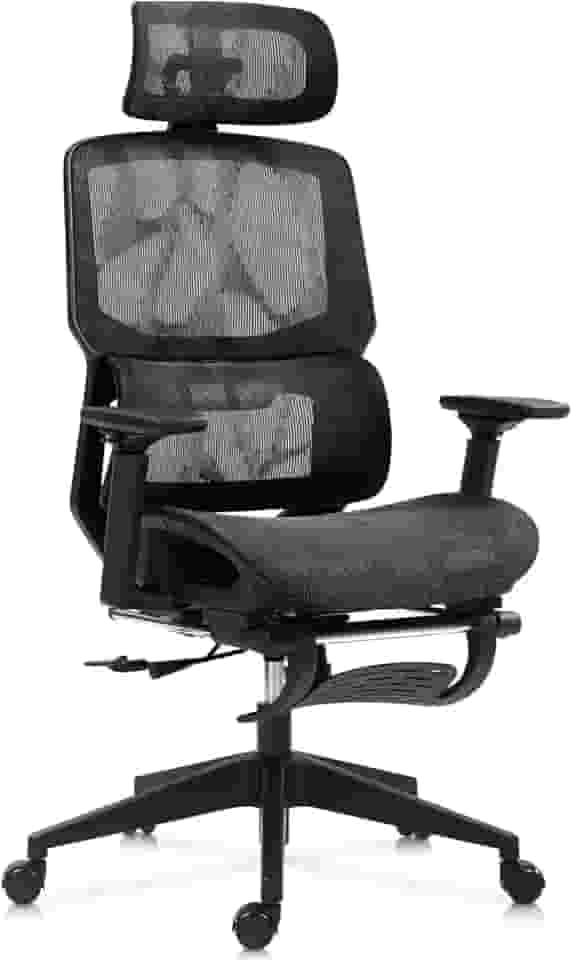 Cadeira de Escritório Ergonômica com Apoio para a Coluna, Altura Ajustável, Assento Confortável e Design Moderno para Uso em Escritórios, Home Office ou Estudo - Posture Office