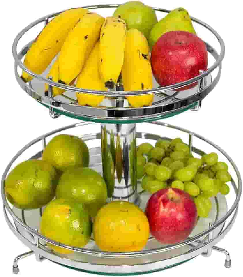 FRUTEIRA ELISA CROMADO COM VIDRO, SCHMITT