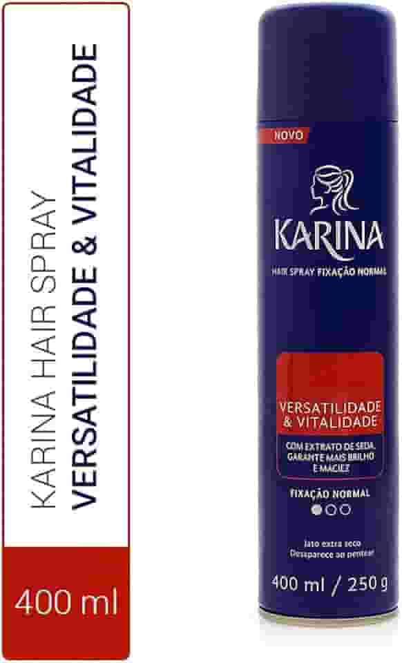 Karina Hair Spray Fixador 400 Ml Normal Grande Roxo