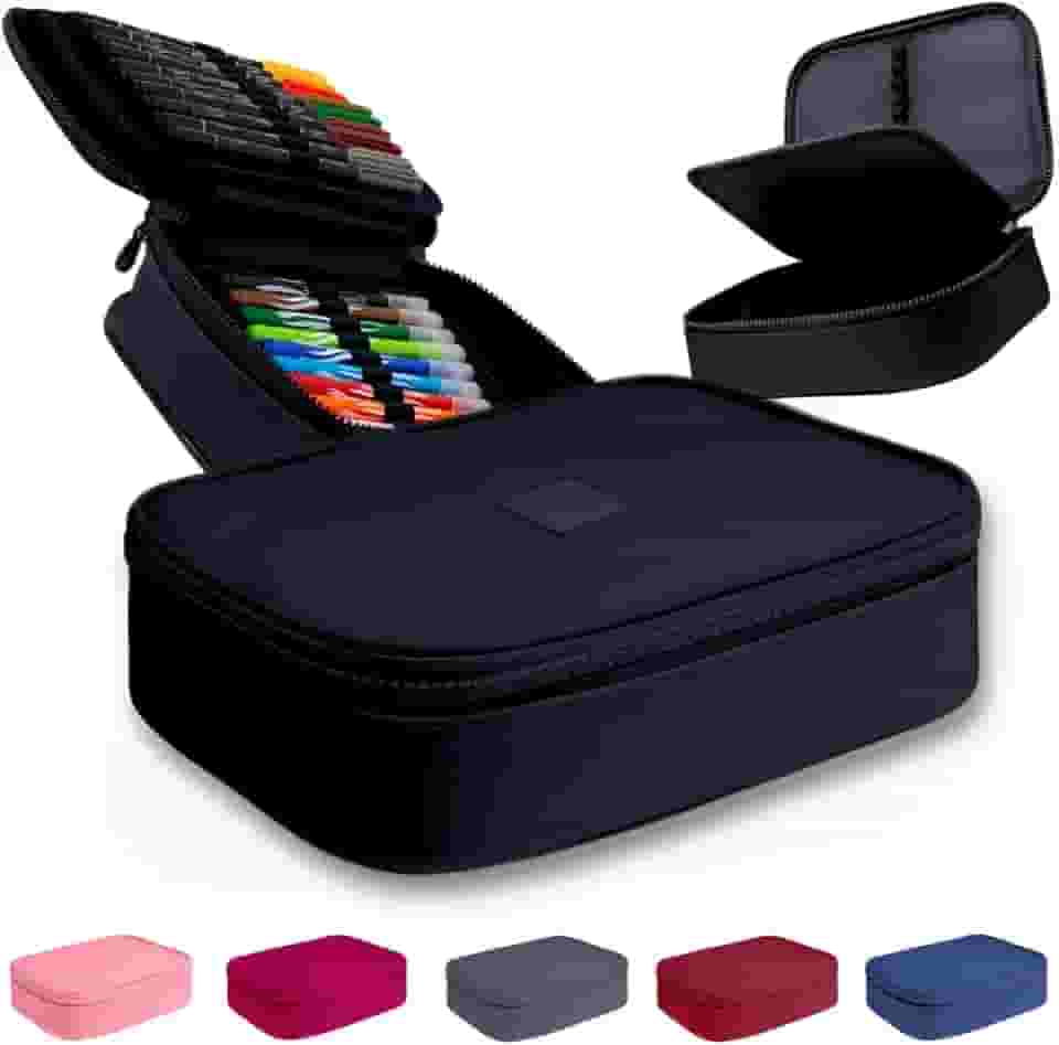 Estojo Escolar Organizador Box Grande Para Lapis Feminino Masculino Material Escolar (Preto)