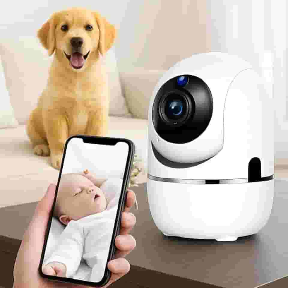 Câmera Wi-Fi de Monitoramento com áudio bidirecional, visão noturna e detecção de movimento — solução inteligente de vigilância para bebês, idosos, pets e segurança doméstica. Premium