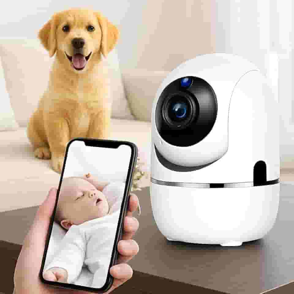 Câmera Wi-Fi de Monitoramento com áudio bidirecional, visão noturna e detecção de movimento — solução inteligente de vigilância para bebês, idosos, pets e segurança doméstica. Premium