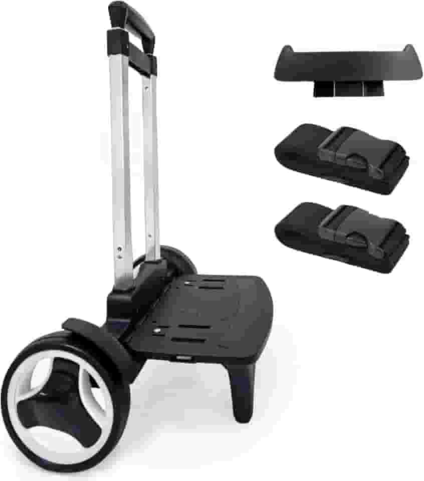 Mochila de rodinhas com rodas silenciosas para subir escadas, moldura de alumínio dobrável, alça ajustável, grande capacidade de 35 kg – serve para bolsas de viagem, bolsas de livros, compras – preto