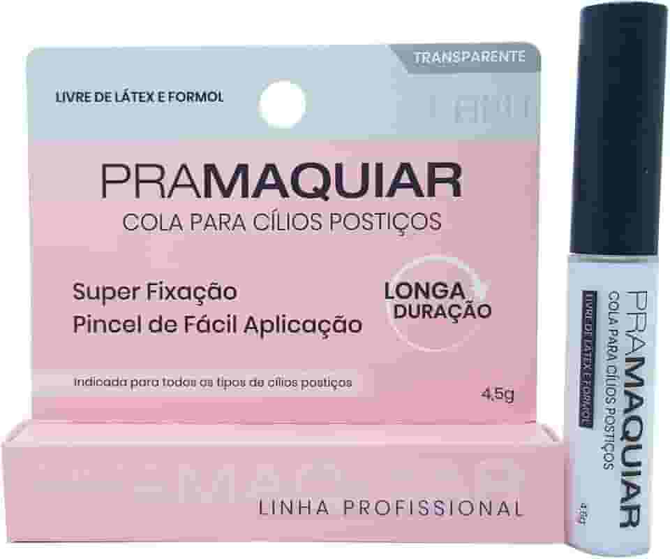 Cola para Cílios postiço transparente PRAMAQUIAR - Sem Látex