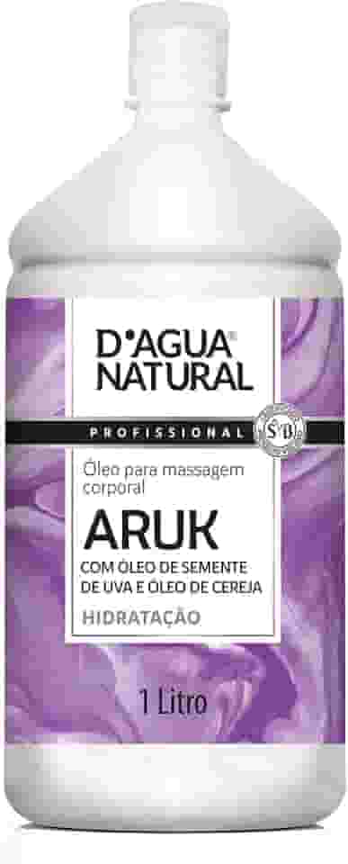 Óleo de Massagem Aruk Semente de Uva e Cereja, D'agua Natural, 1 litro