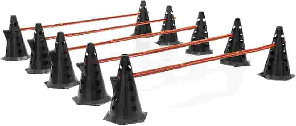 Kit 5 Barreiras P/Salto, Circuito Agilidade Funcional Preto