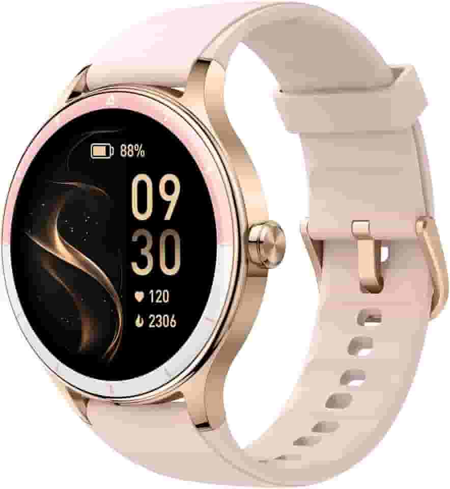 Bettdow SmartWatch, Relogio Smartwatch Feminino, 1.27" Ecrã tátil, à prova d'água IP68, 100+ Modos Esportivos, chamada Bluetooth, Compatível com Android iOS, voz por IA (Rosa)