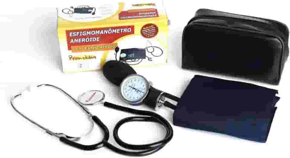 Kit Estetoscópio + Aparelho De Pressão Arterial Premium