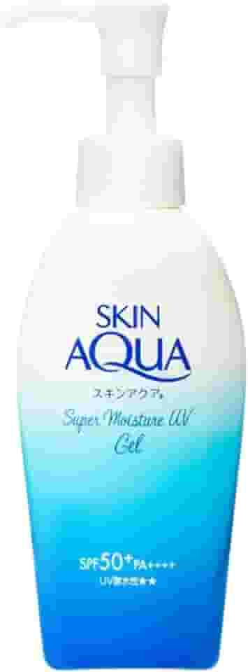 Protetor solar facia Skin Aqua Super Moisture Gel FPS50 140g com embalagem PUMP