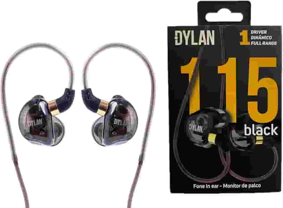Fone de ouvido in ear DE115 transparente para retorno de palco DYLAN